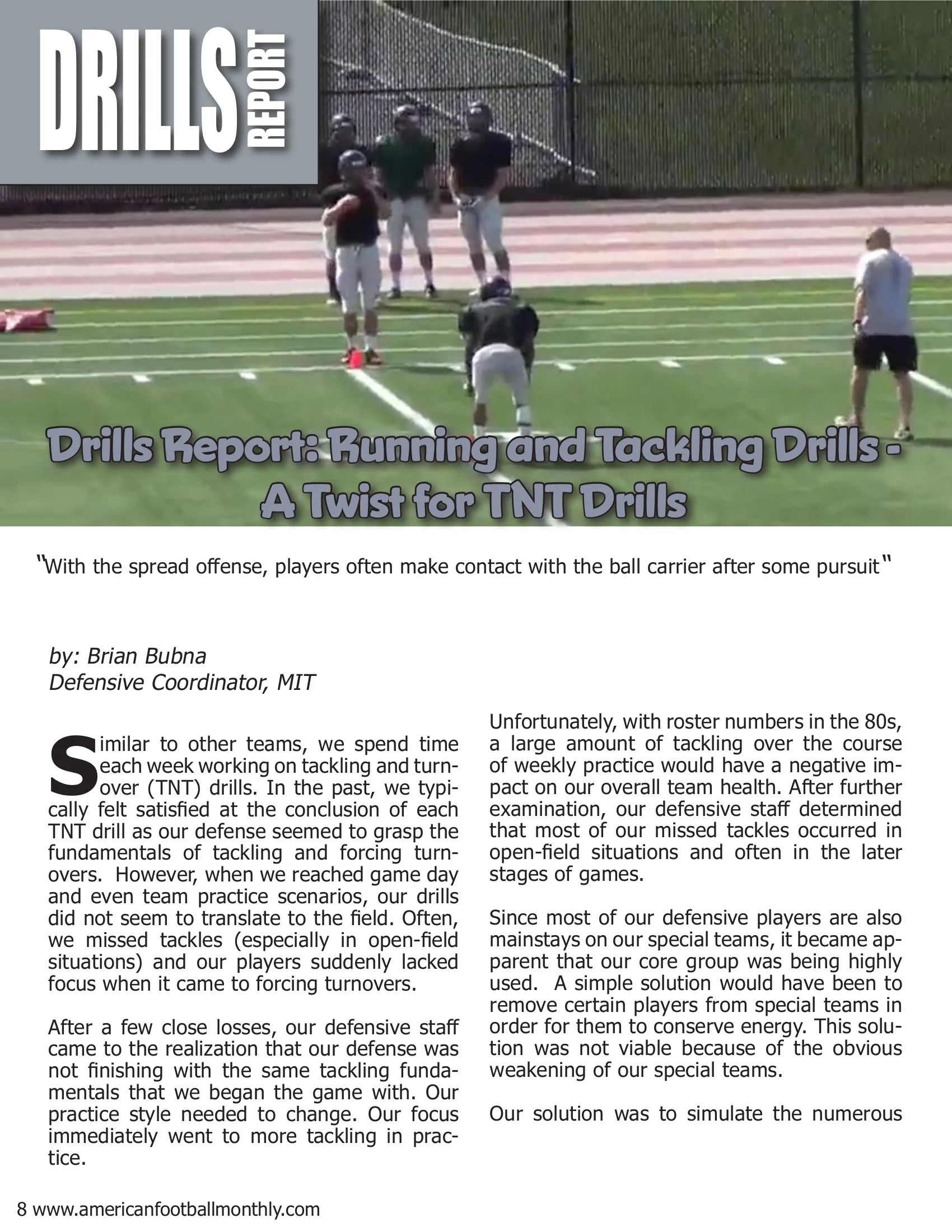 Strength Report: An In-Season Strength and Conditioning Program for High School Athletes — American Football Quarterly Vol 1 — Summer 2018, page 8
