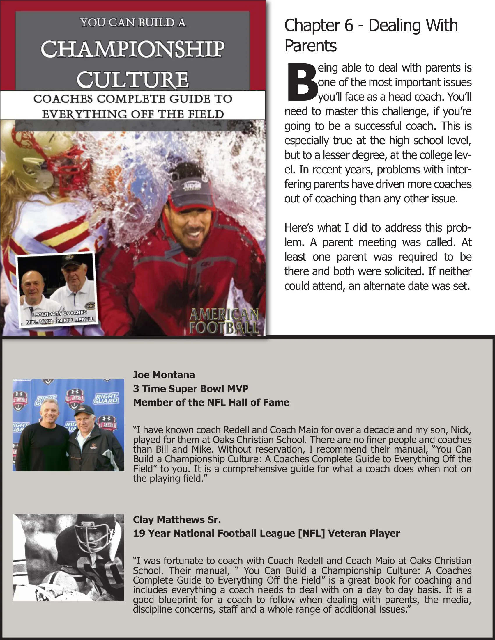 Letter from AFM - Everything You Need to Know Off the Field — American Football Quarterly Vol 1 — Summer 2018, page 18