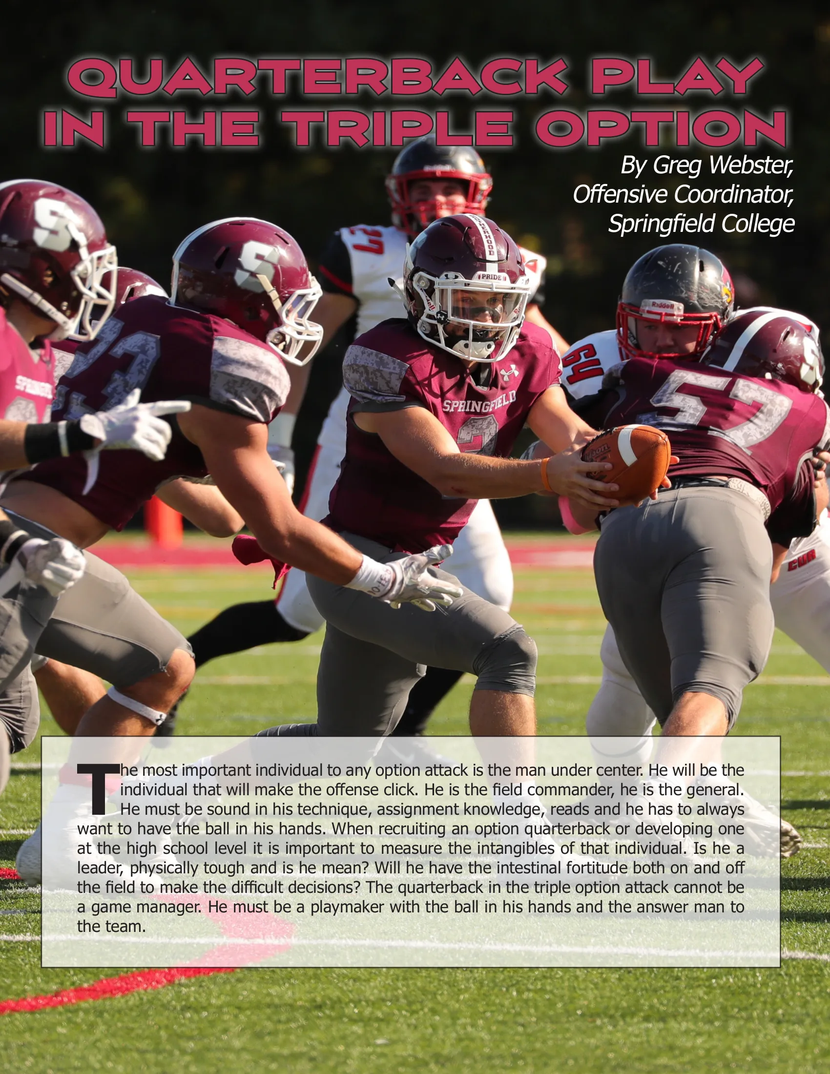 Quarterback Play in the Triple Option — American Football Quarterly Vol 1 — 2018, page 22