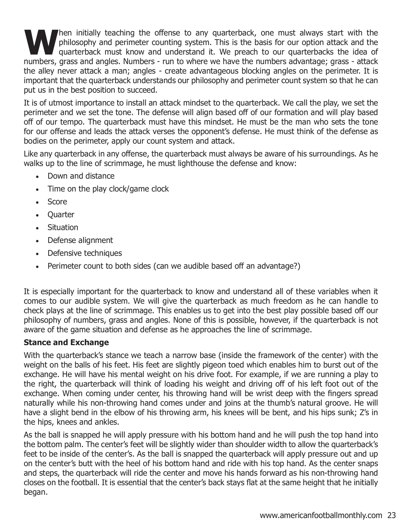 Quarterback Play in the Triple Option — American Football Quarterly Vol 1 — 2018, page 23