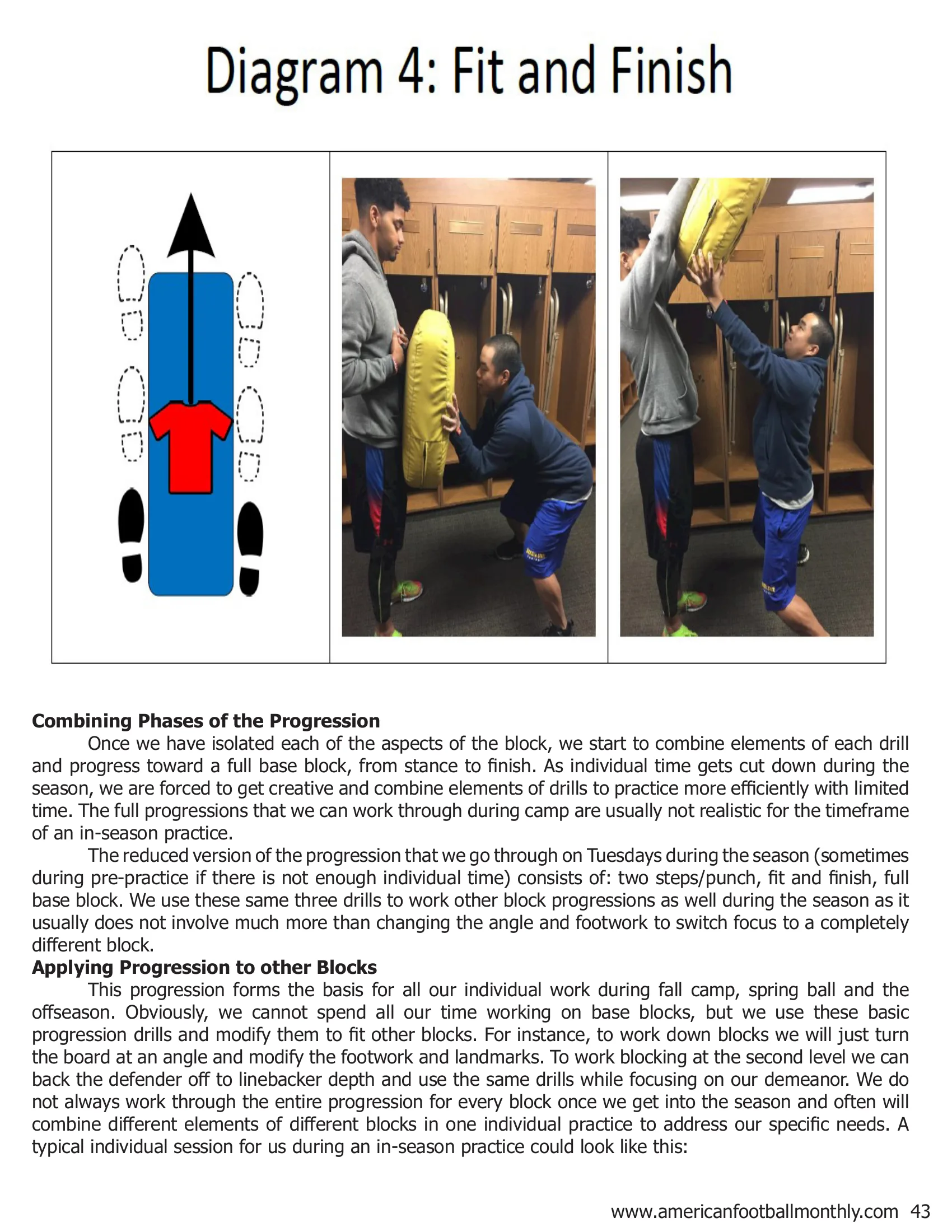 Using Progressions to Develop Offensive linemen in the Run Game — American Football Quarterly Vol 1 — Summer 2018, page 43