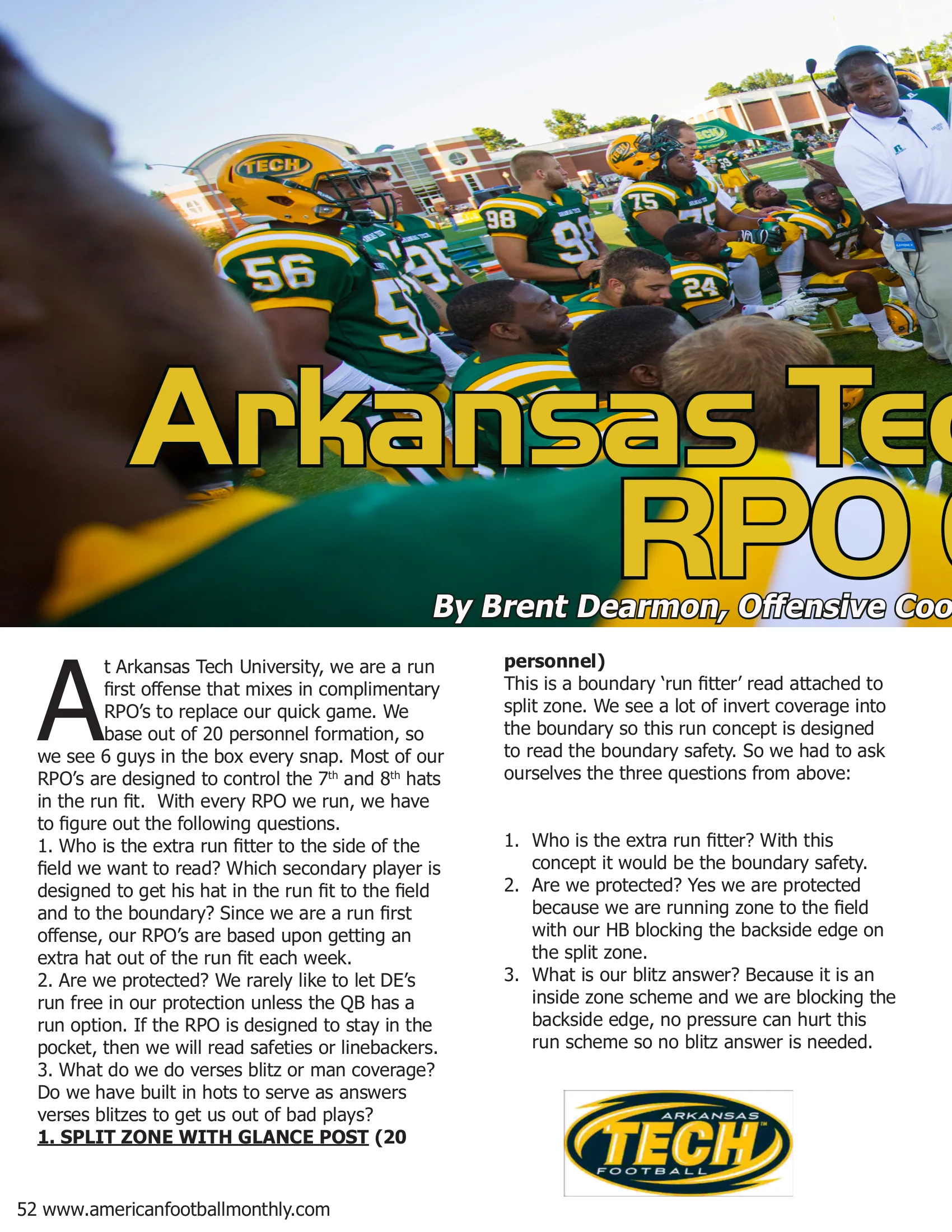 Getting More from Your Training: Split Squats — American Football Quarterly Vol 1 — Summer 2018, page 52