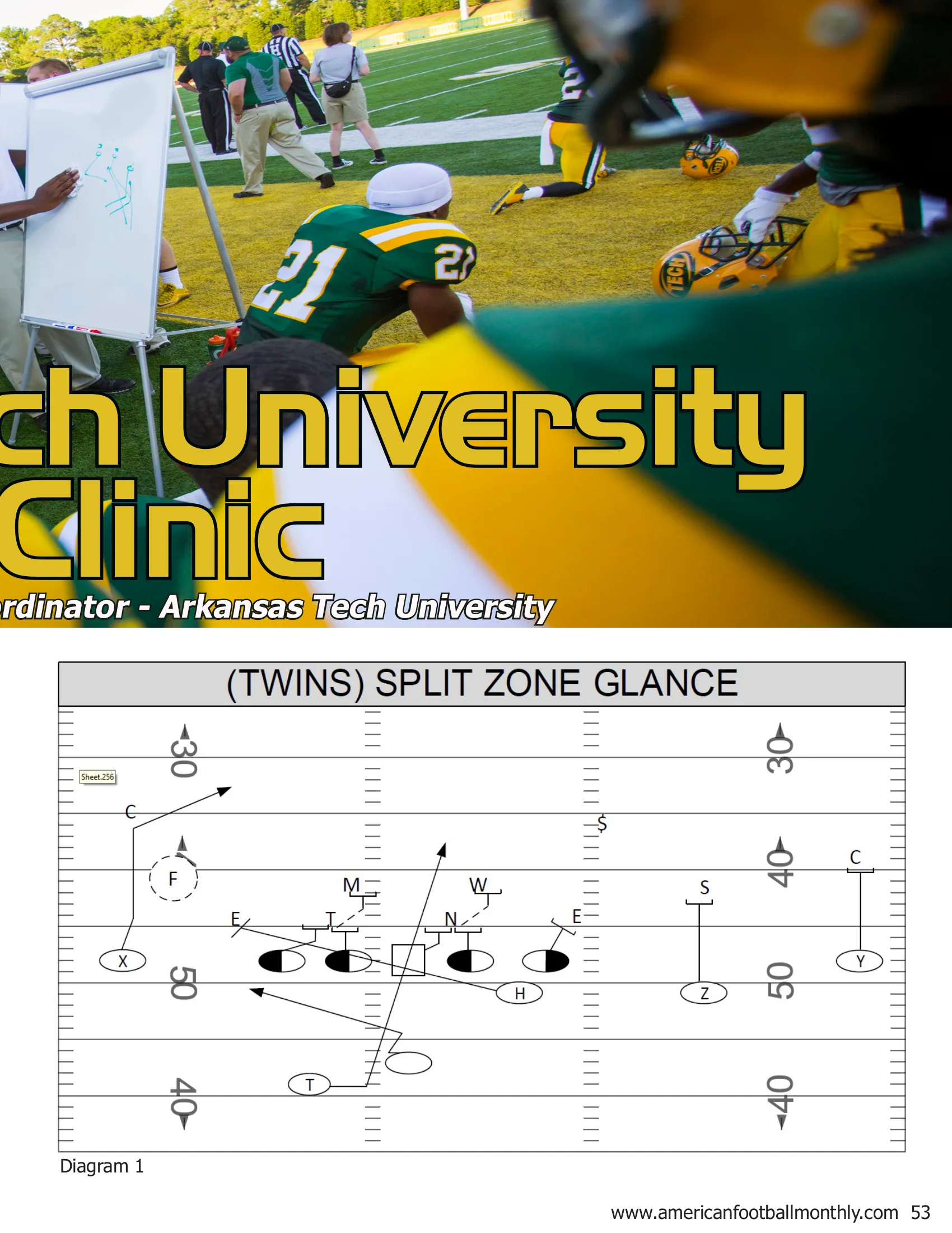 Arkansas Tech RPO Clinic — American Football Quarterly Vol 1 — Summer 2018, page 53