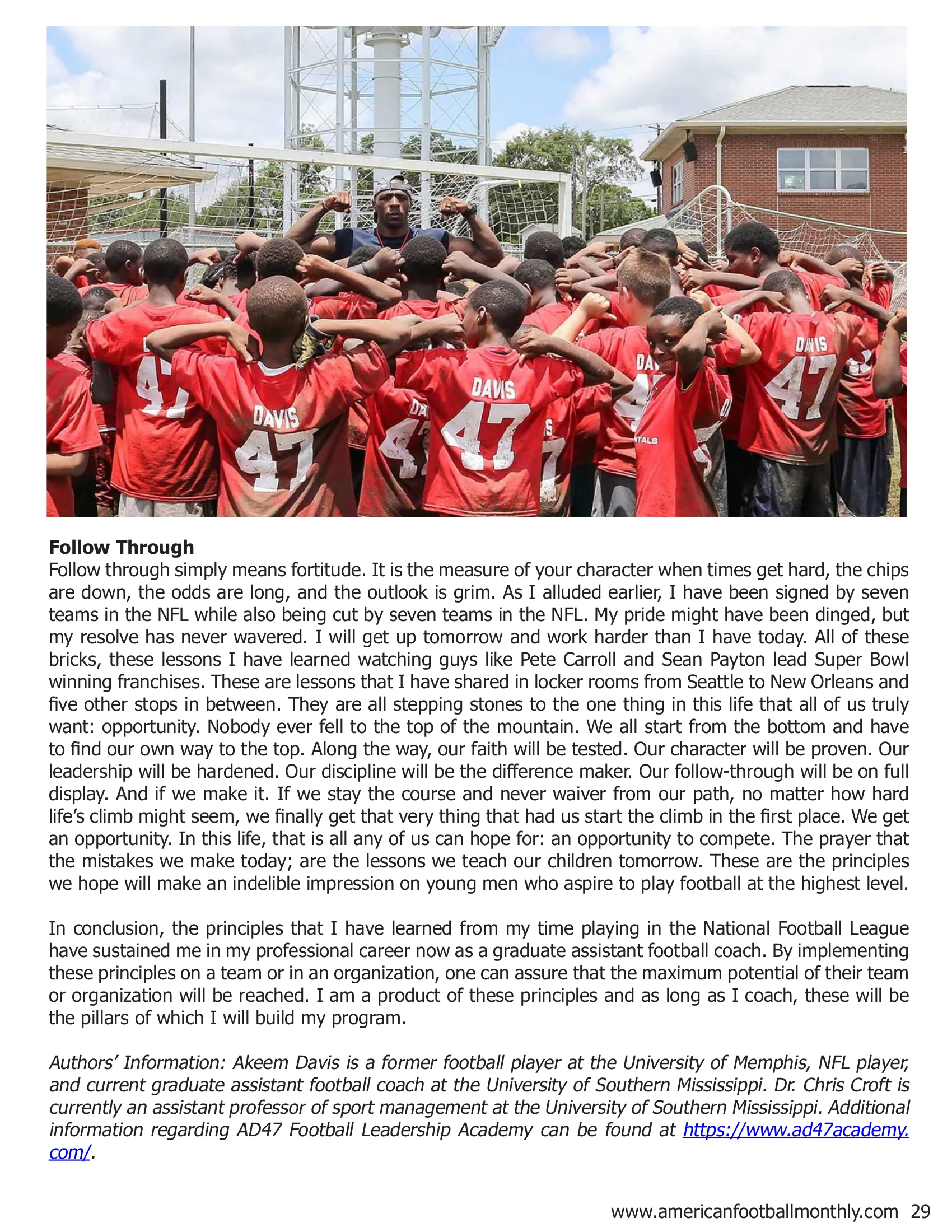 Football: The Honey That Attracts the Bees — American Football Quarterly Vol 1 — Winter 2019, page 29