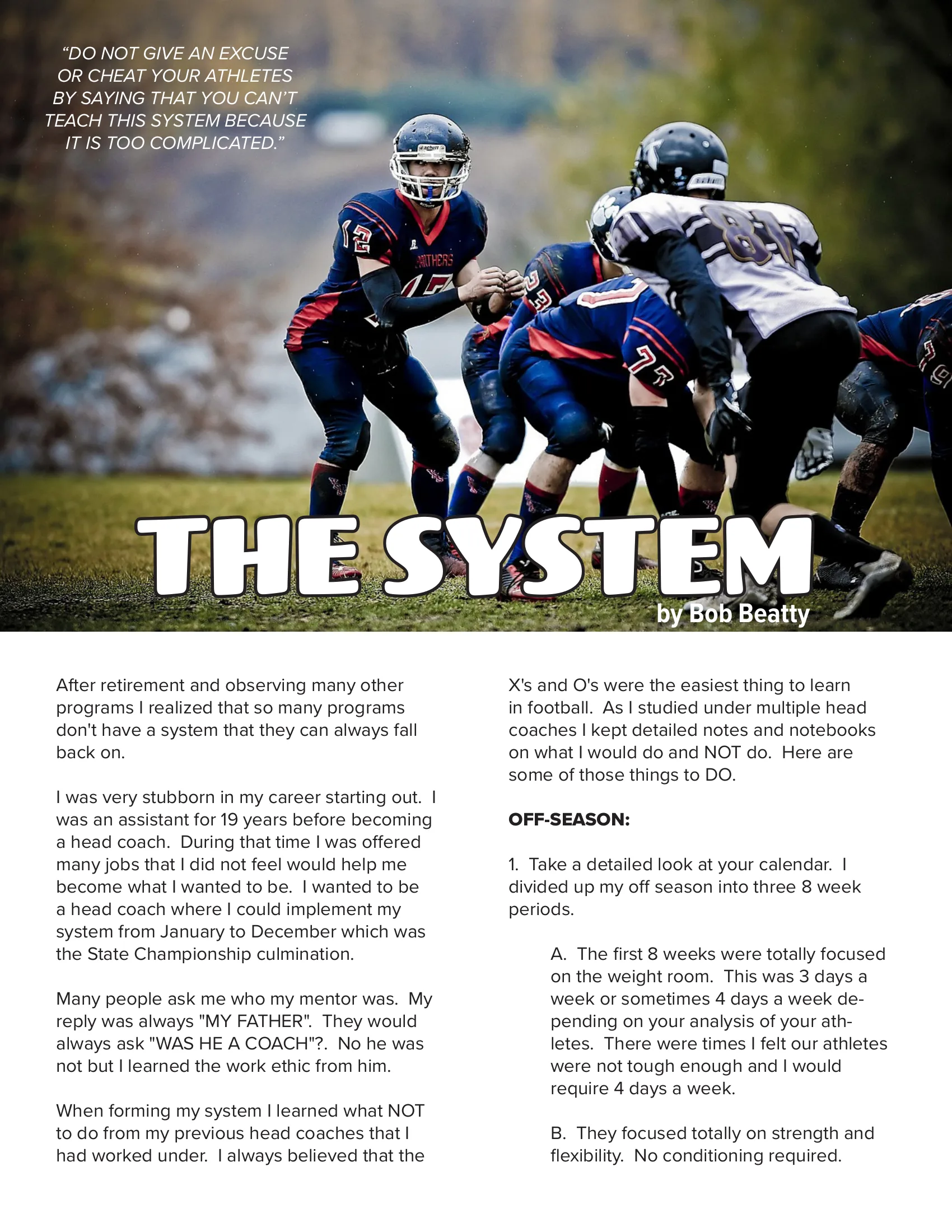 10 COACHING COMMANDMENTS.. — American Football Quarterly Vol 1 — Summer 2023, page 16
