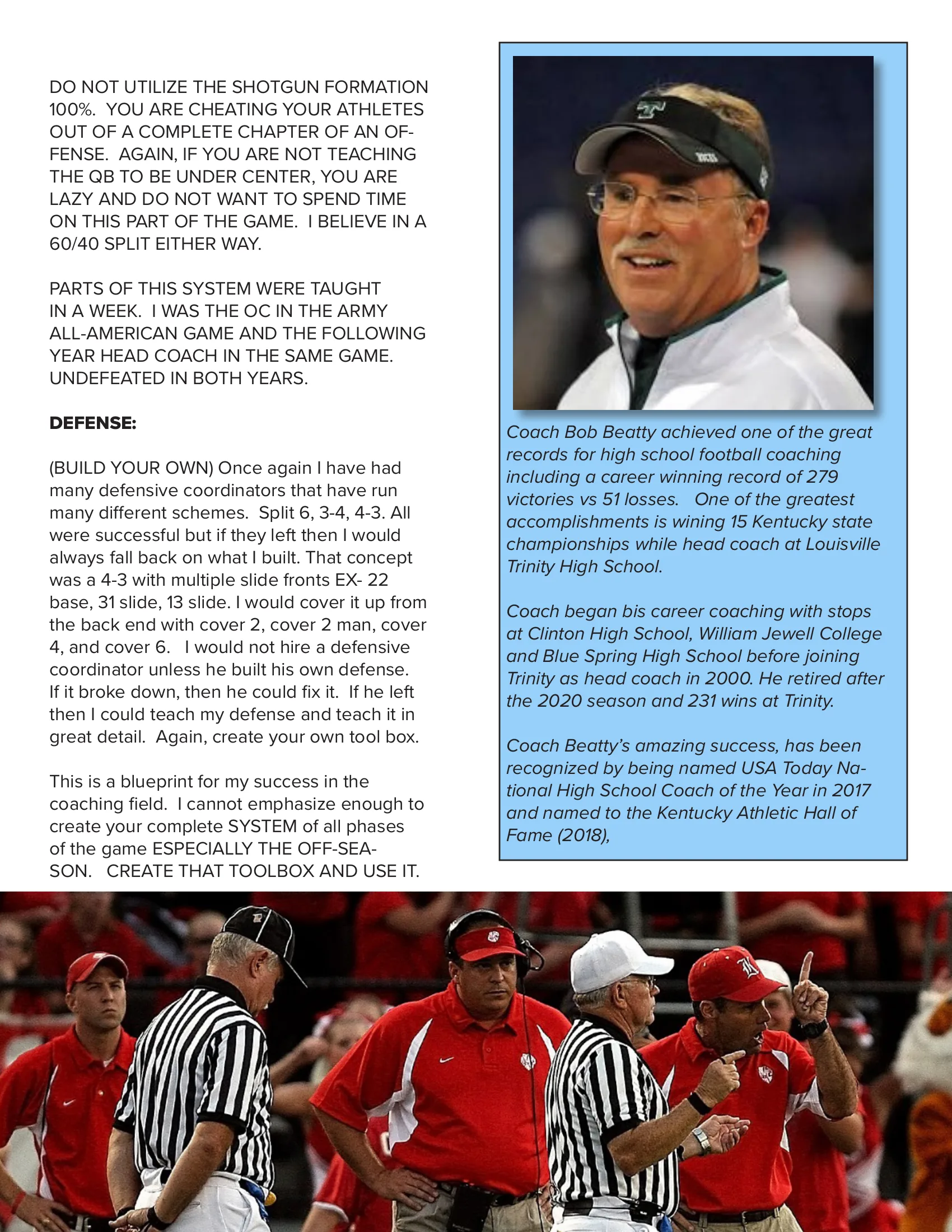 10 COACHING COMMANDMENTS.. — American Football Quarterly Vol 1 — Summer 2023, page 19