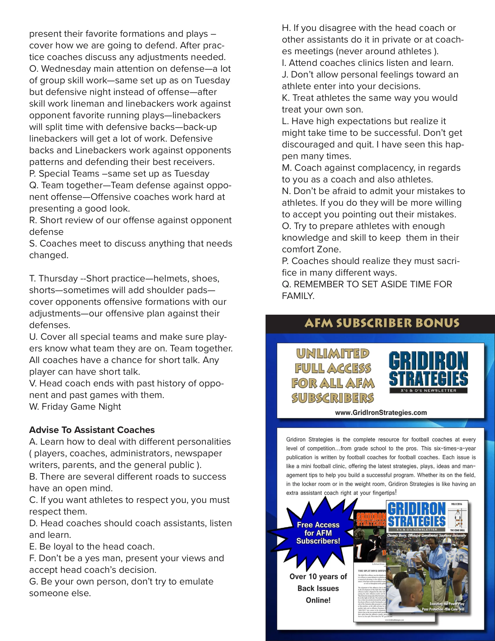 The Wright Wisdom - Learning From Legends — American Football Quarterly Vol 1 — Summer 2023, page 30