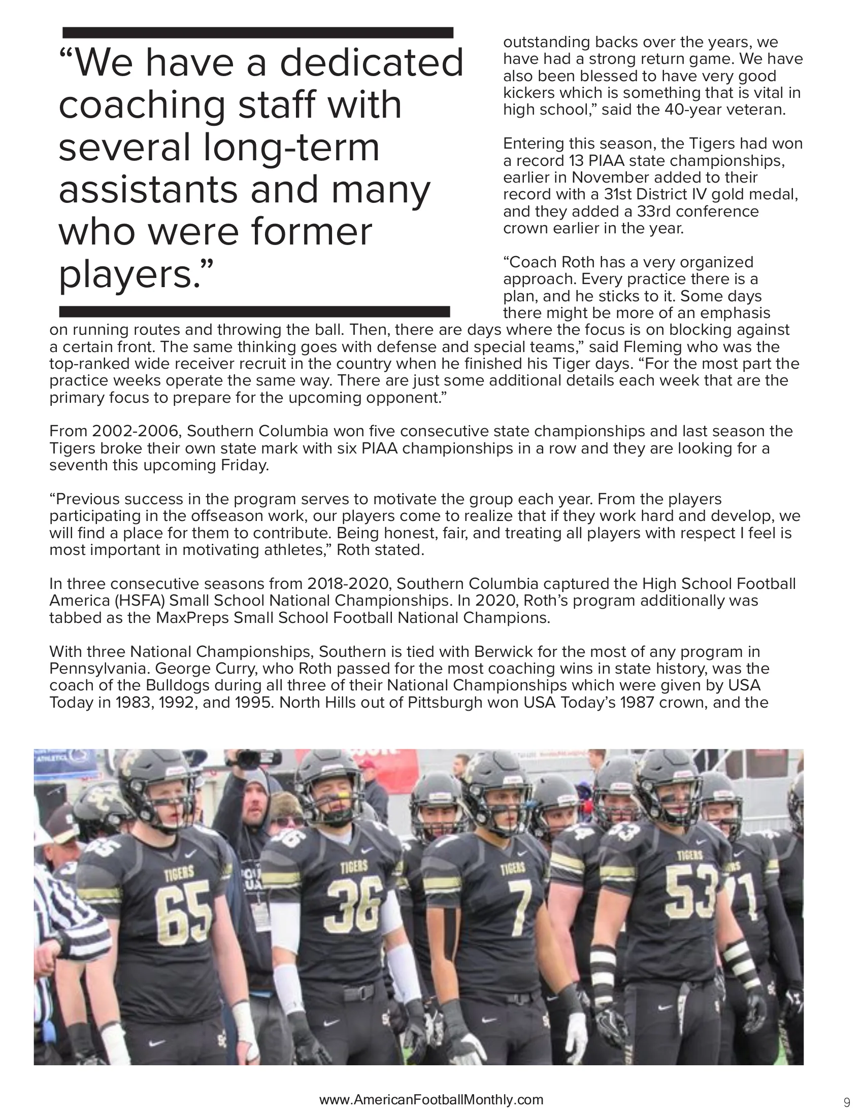 ROTH RULES - Championships Keep On Coming — American Football Quarterly Vol 1 — Winter 2024, page 9