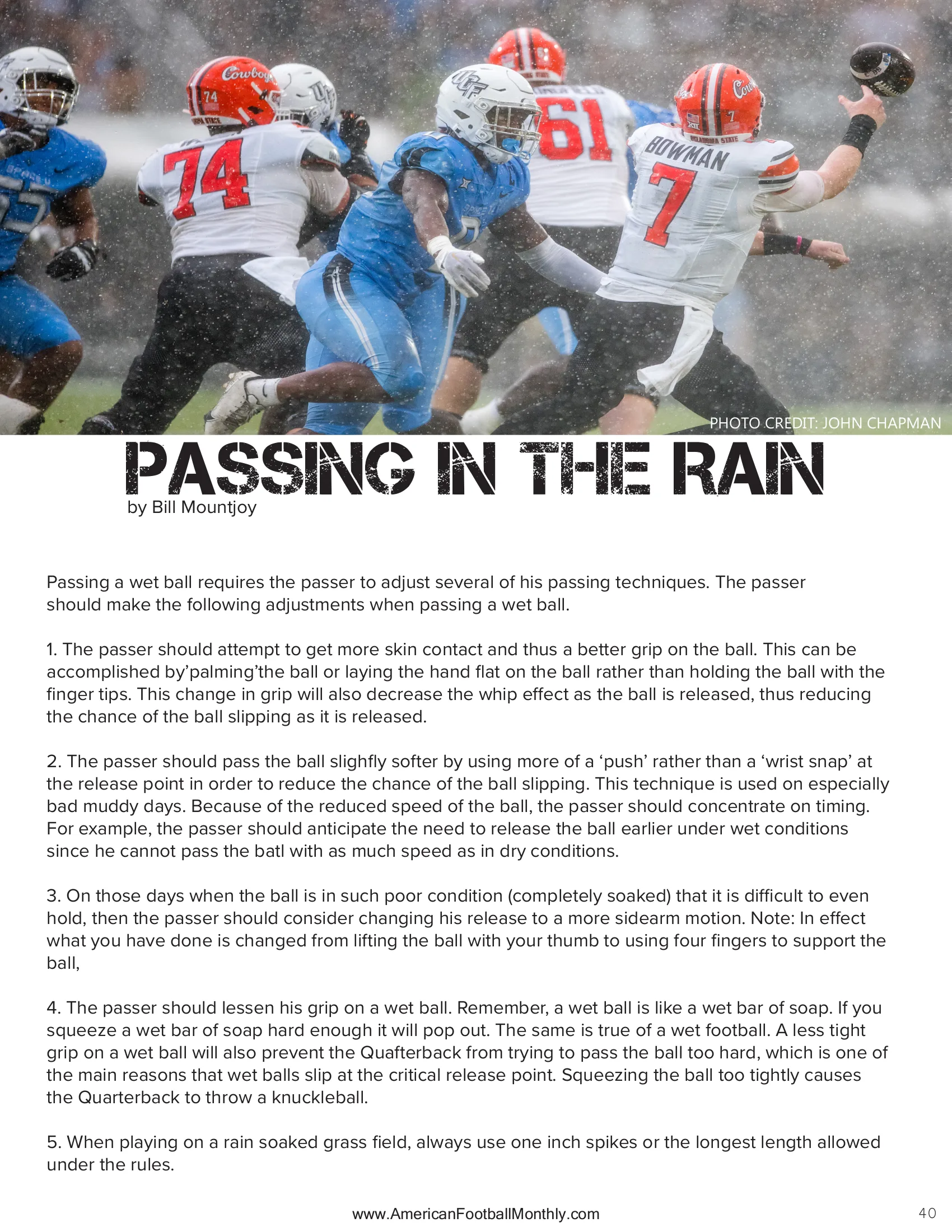Rebuilding a program — American Football Quarterly Vol 1 — Winter 2024, page 40