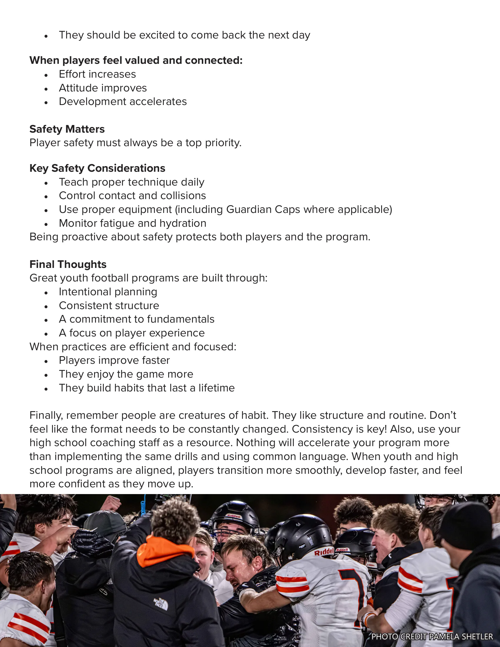 From Practice to Program: How to Build Youth Football the Right Way — American Football Quarterly Vol 1 — Spring 2026, page 47