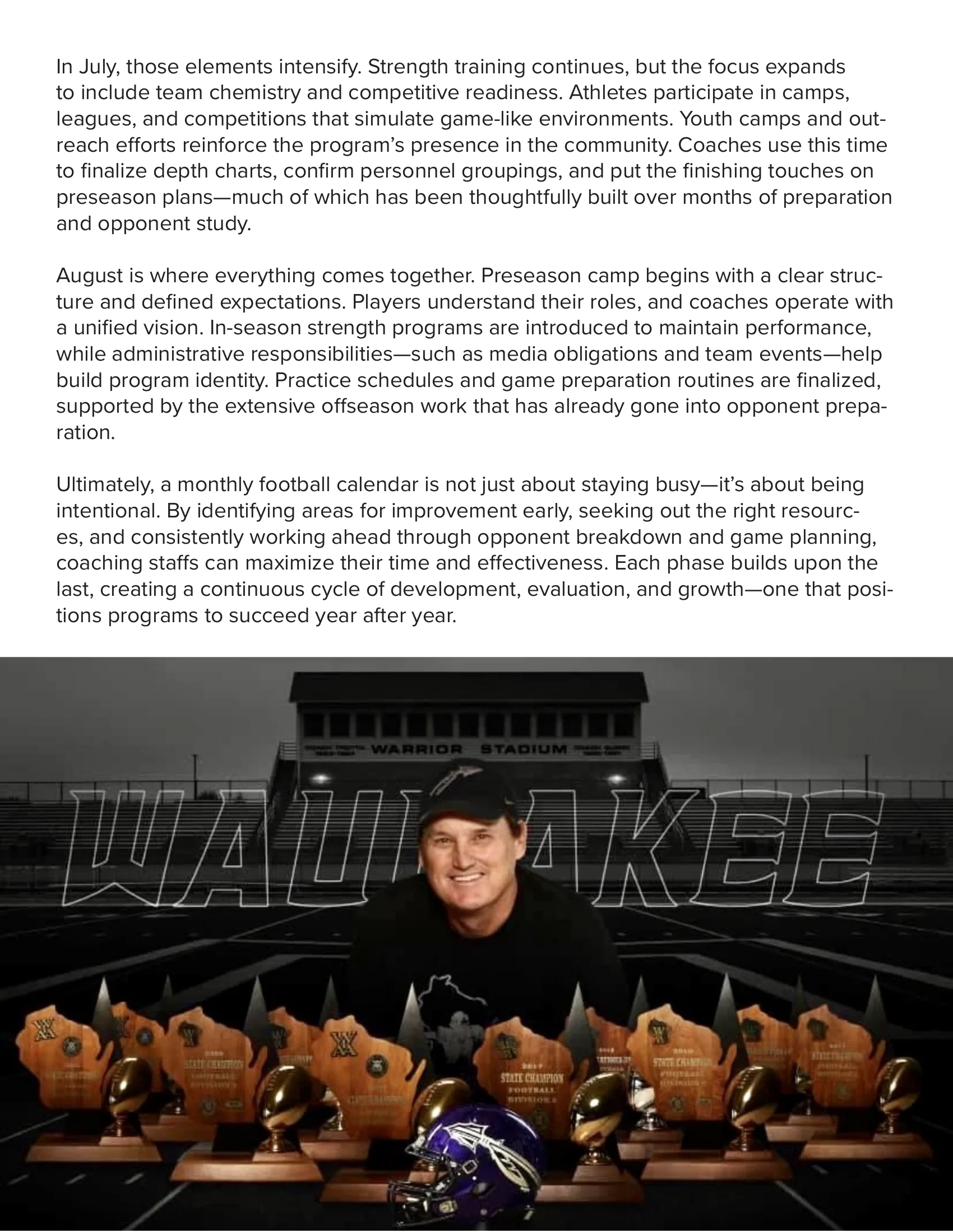 The Year-Round Blueprint: Turning a Monthly Football Calendar into a Championship Program — American Football Quarterly Vol 1 — Spring 2026, page 58