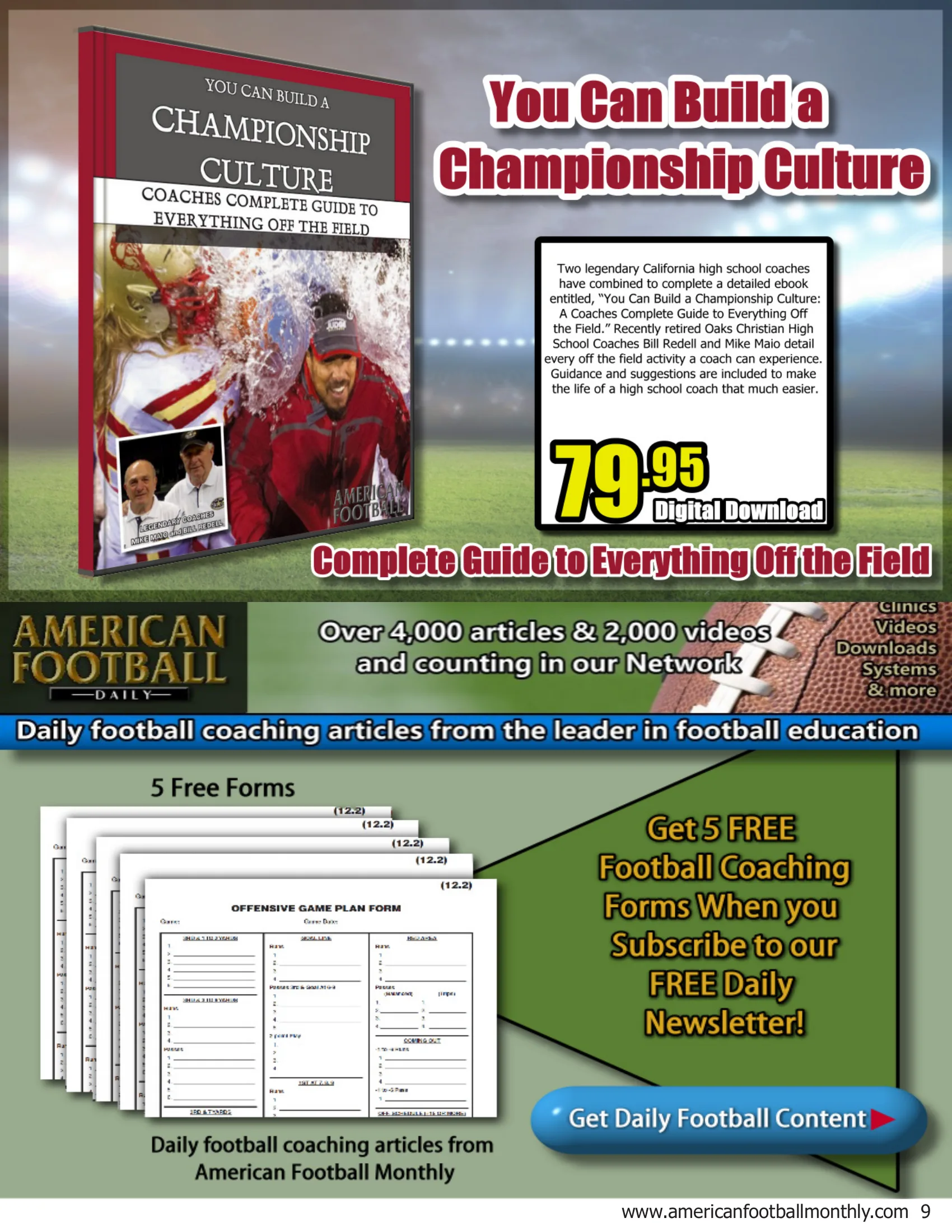 Strategies to Structure an Offense — American Football Quarterly Vol 2 — Fall 2018, page 9