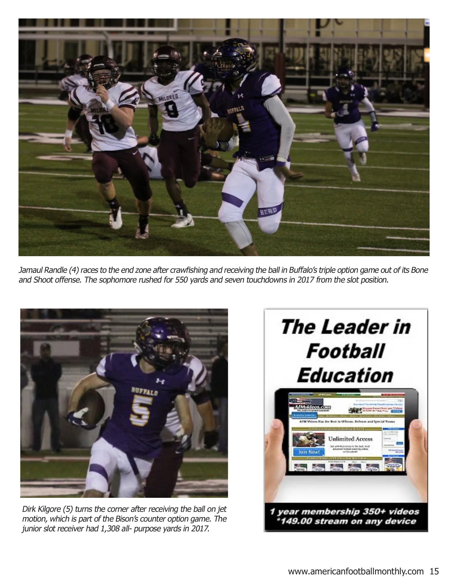 Use the Mesh Drill to Incorporate the Option Game Into Your Offense — American Football Quarterly Vol 2 — Fall 2018, page 15