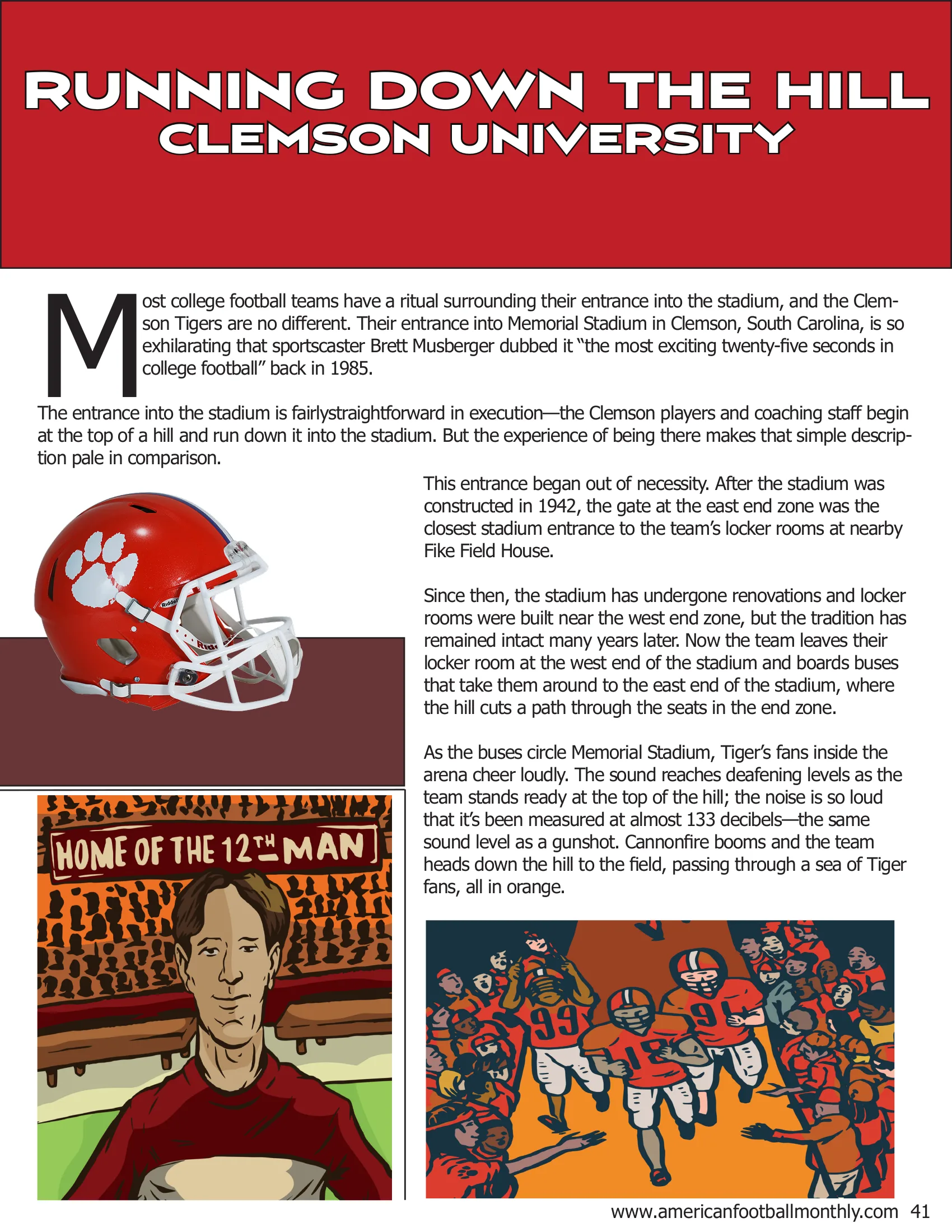 Intro and three excerpts from College Football Traditions and Rivalries — American Football Quarterly Vol 2 — Fall 2018, page 41