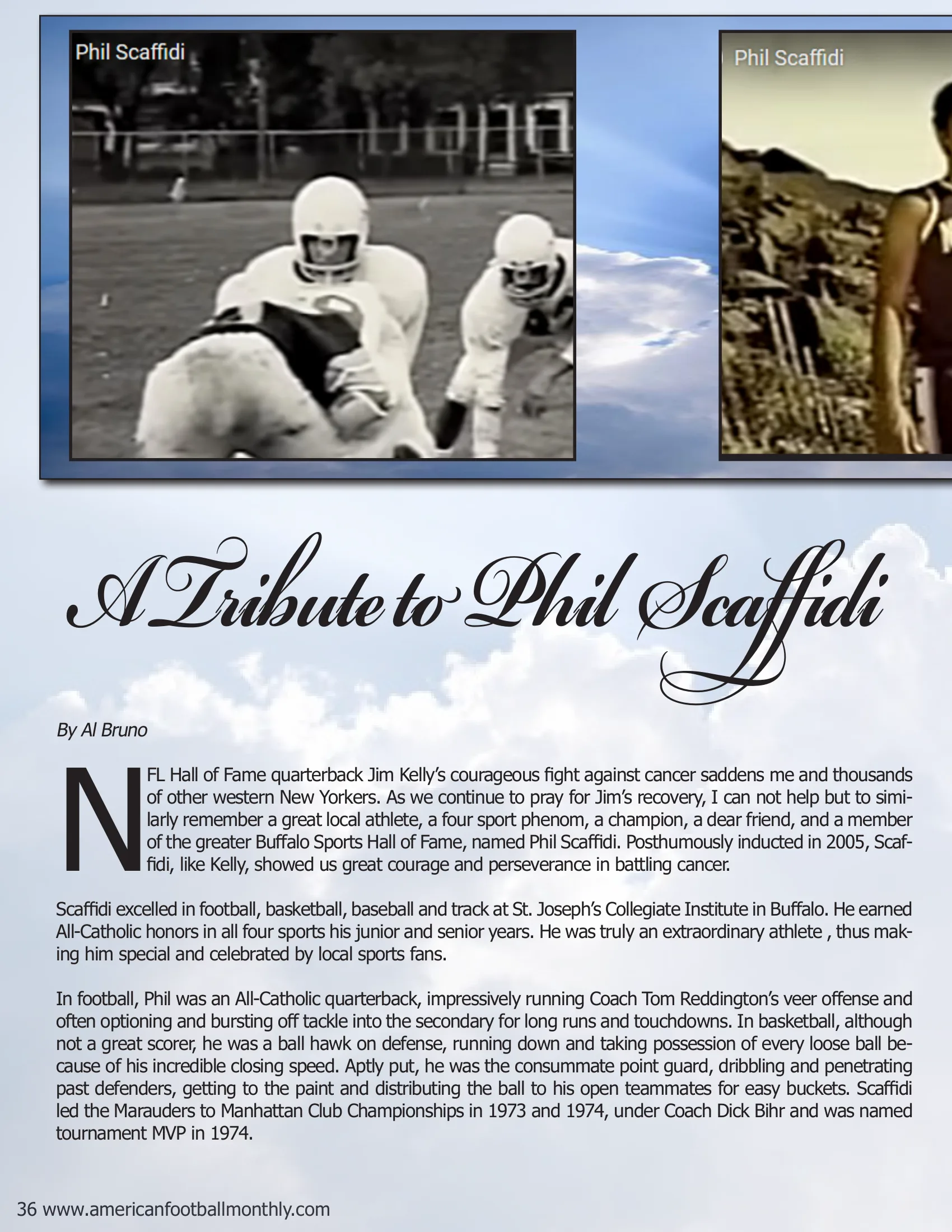 A Tribute to Phil Scaffidi — American Football Quarterly Vol 2 — Spring 2019, page 36