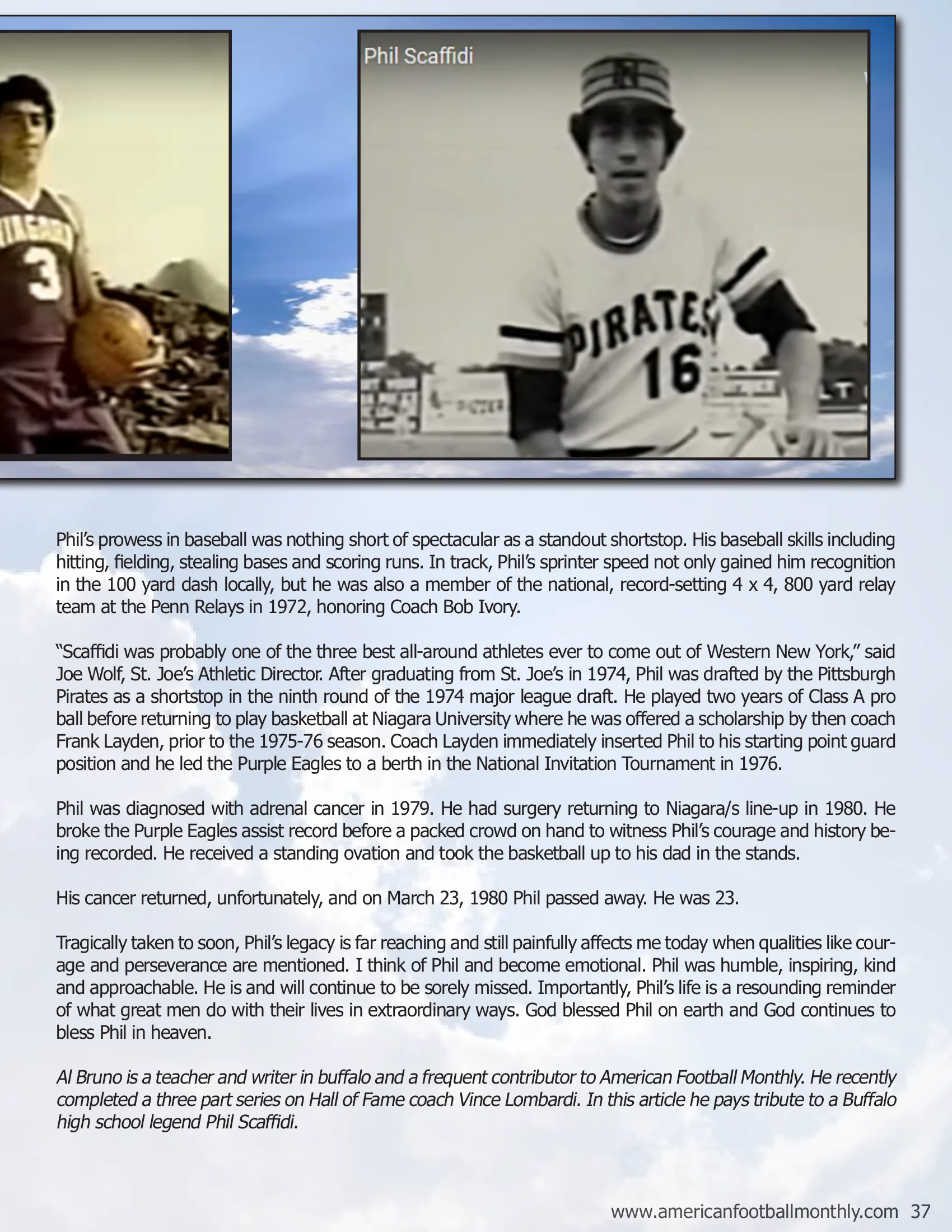 A Tribute to Phil Scaffidi — American Football Quarterly Vol 2 — Spring 2019, page 37