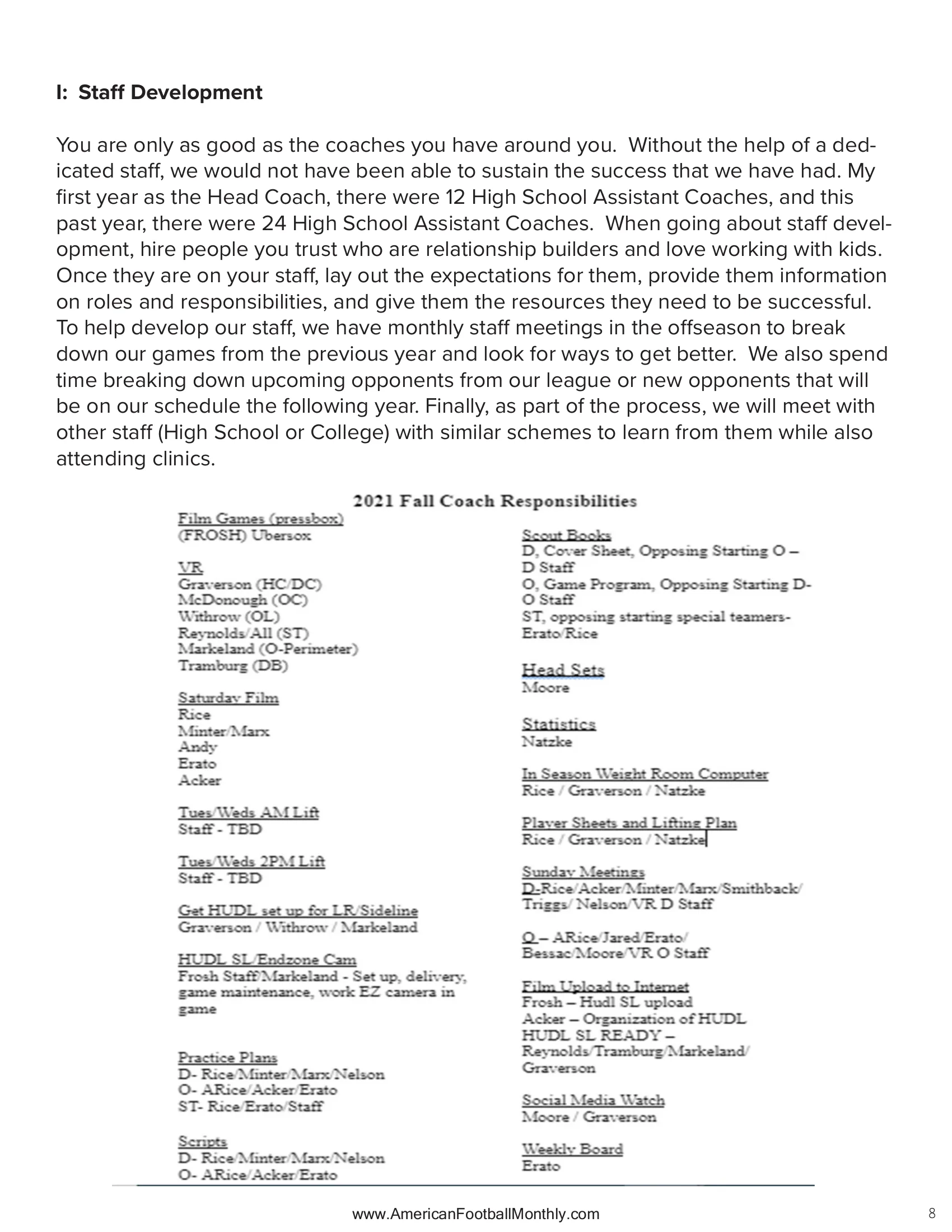 Building a Complete Program — American Football Quarterly Vol 2 — Spring 2024, page 8