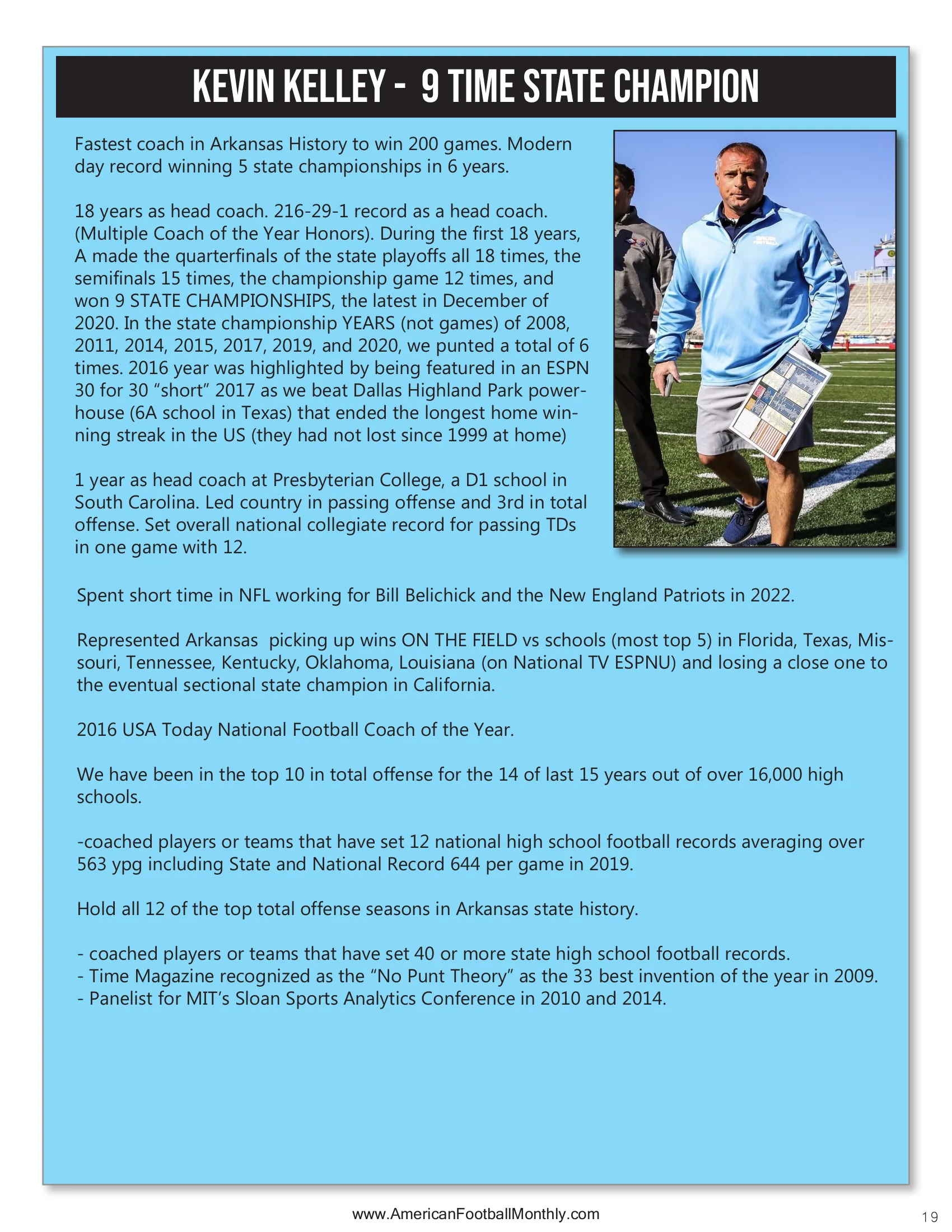 Knowing Where Your Going — American Football Quarterly Vol 2 — Spring 2024, page 19