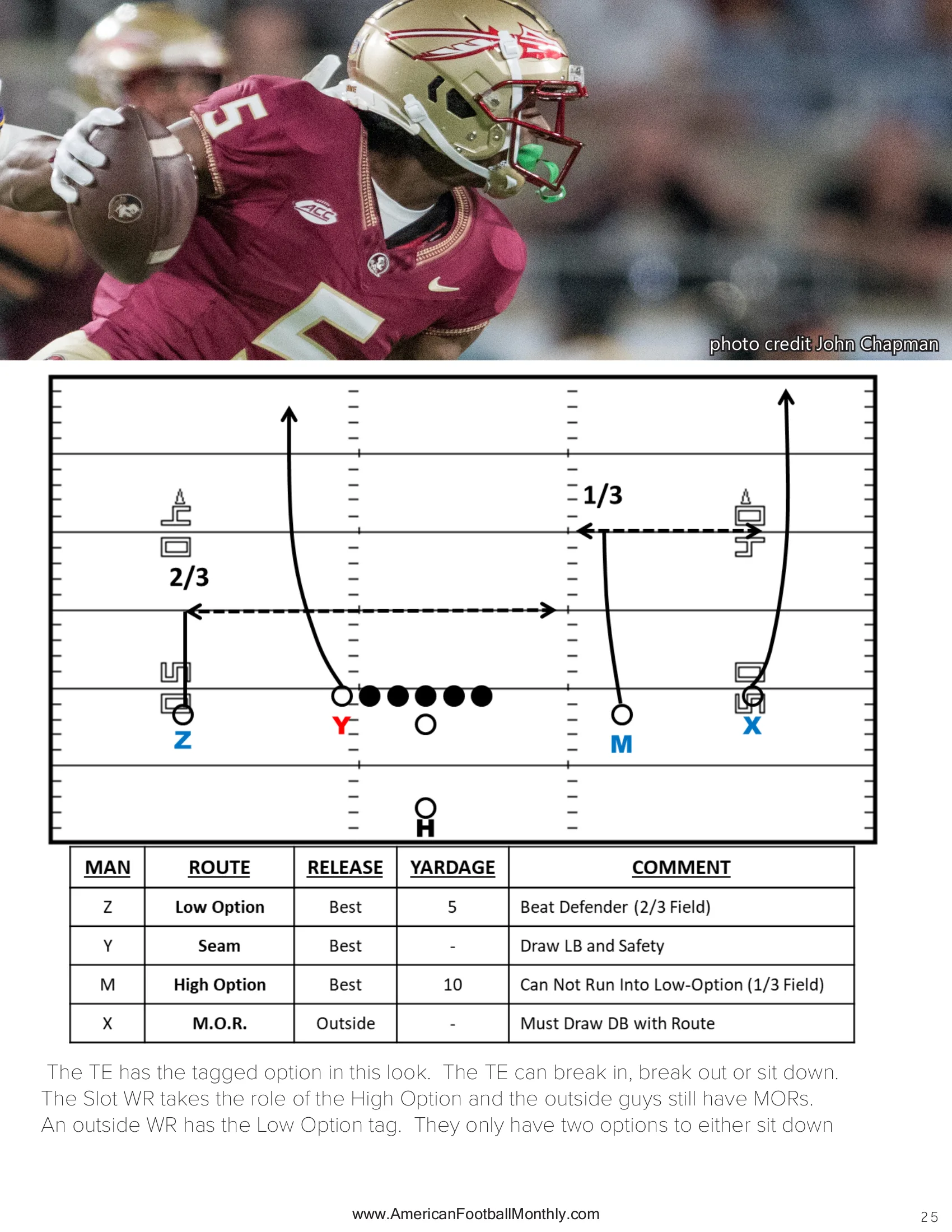 Isolation Option Concept — American Football Quarterly Vol 2 — Spring 2024, page 25