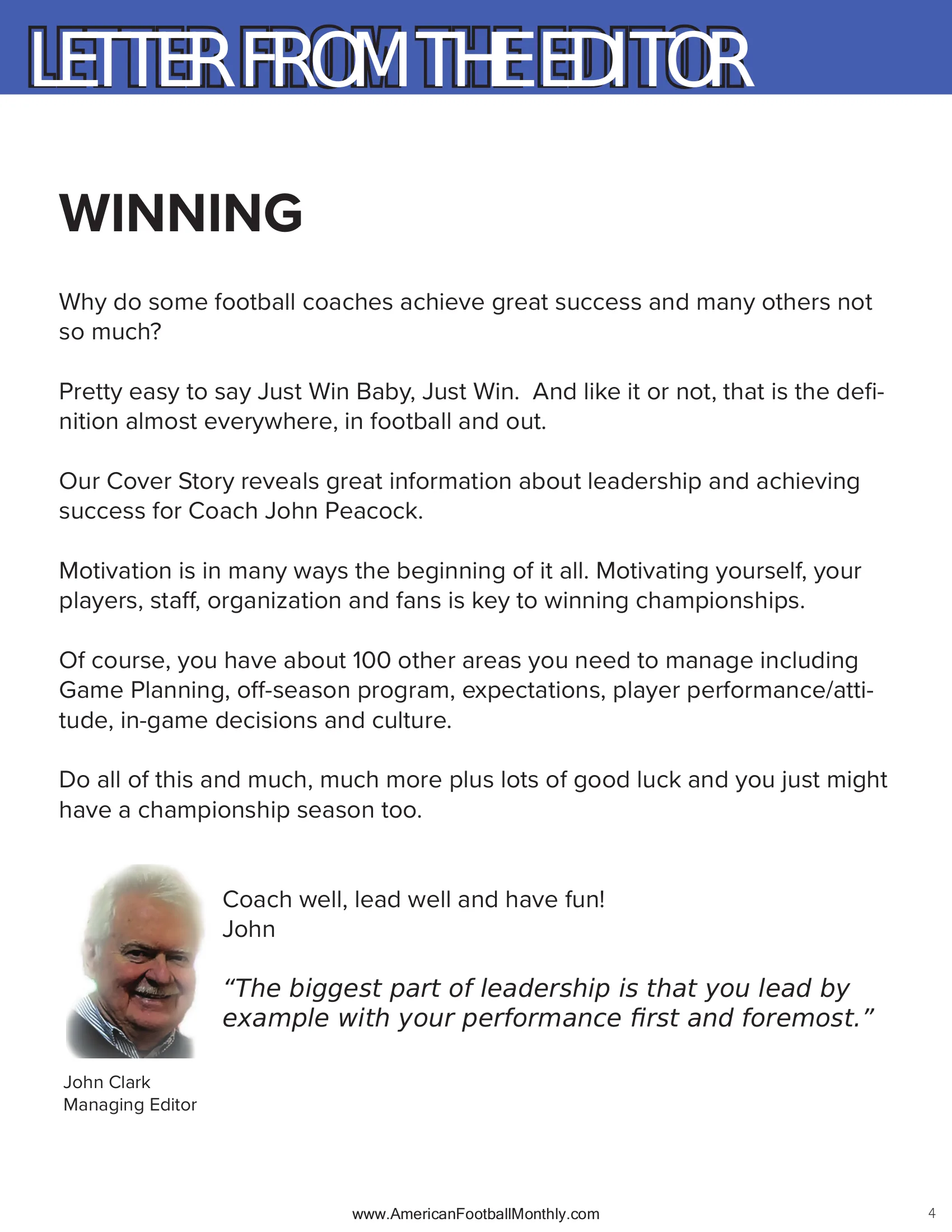 Winning - — American Football Quarterly Vol 2 — Summer 2025, page 4