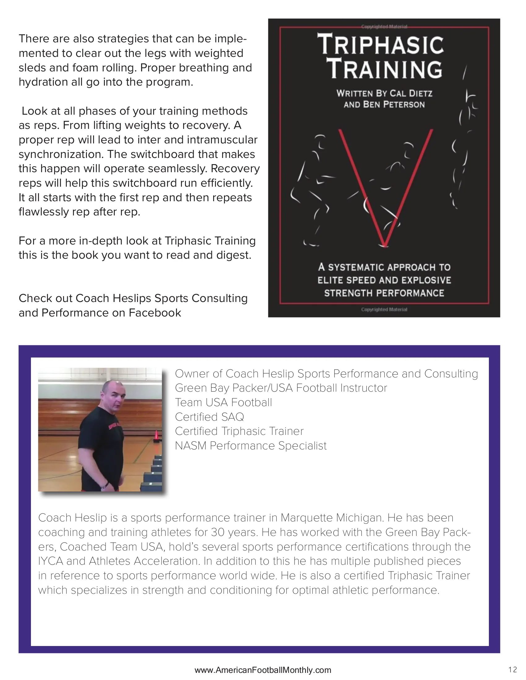Breaking Down a Rep — American Football Quarterly Vol 2 — Summer 2025, page 12