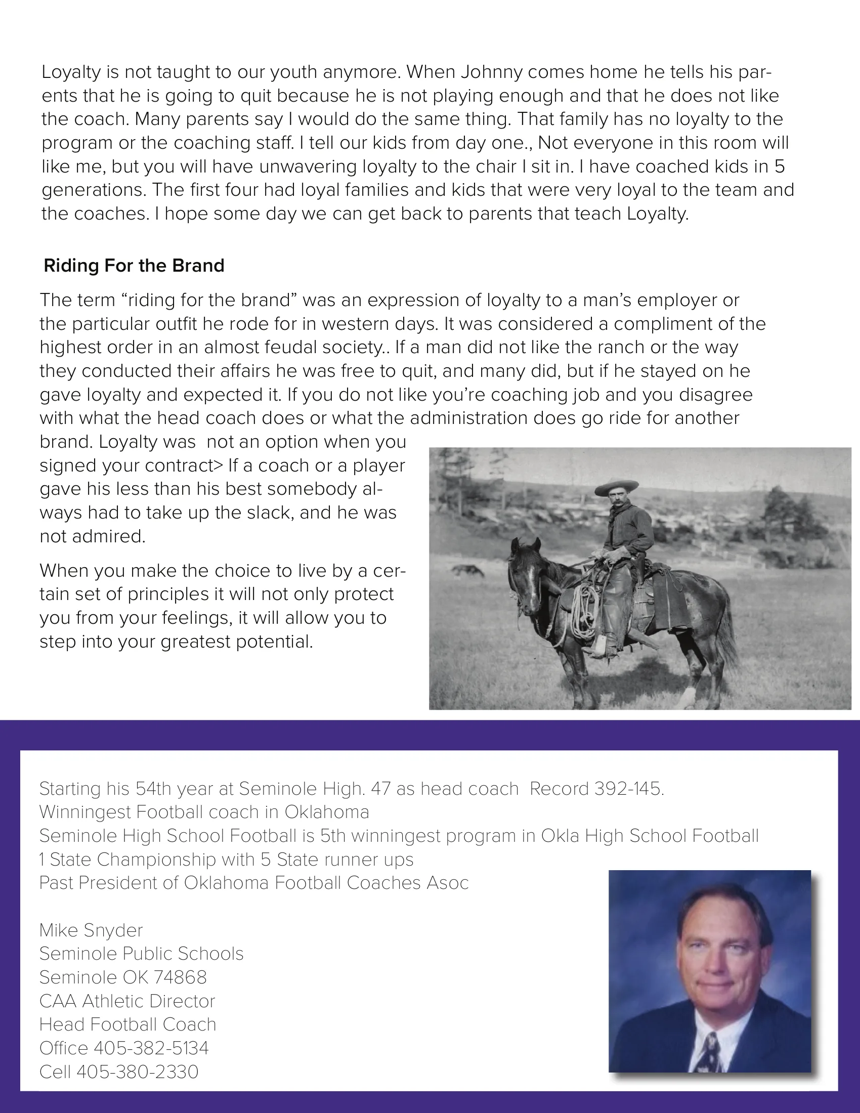 Loyalty the forgotten principle — American Football Quarterly Vol 2 — Summer 2025, page 18