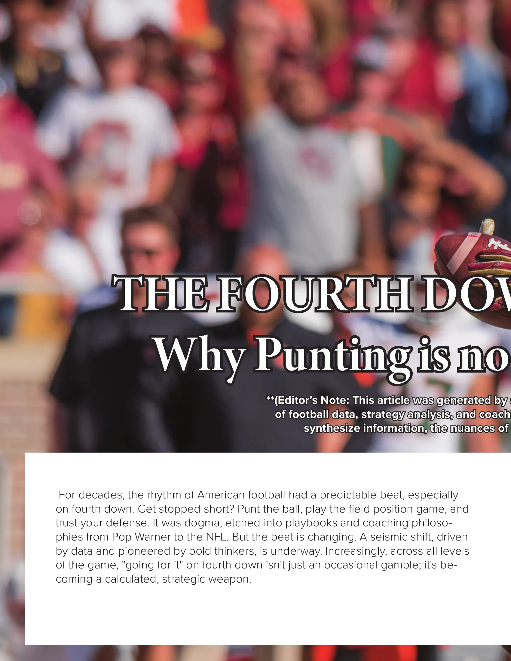 Loyalty the forgotten principle — American Football Quarterly Vol 2 — Summer 2025, page 30