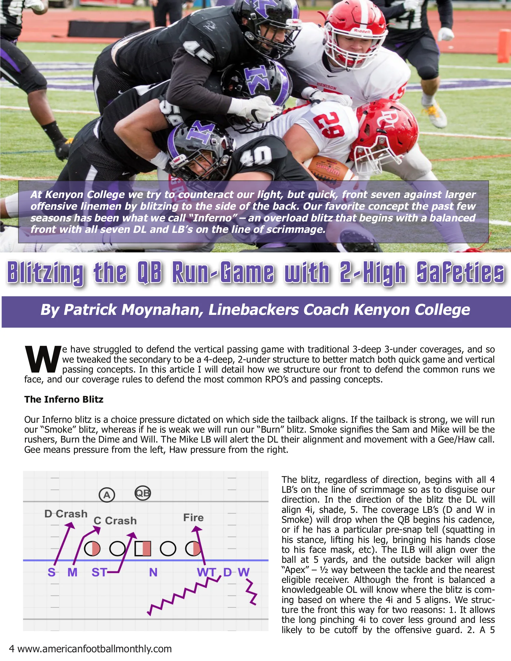 Blitzing the QB Run-Game with 2-High Safeties — American Football Quarterly Vol 3 — Winter 2018, page 4