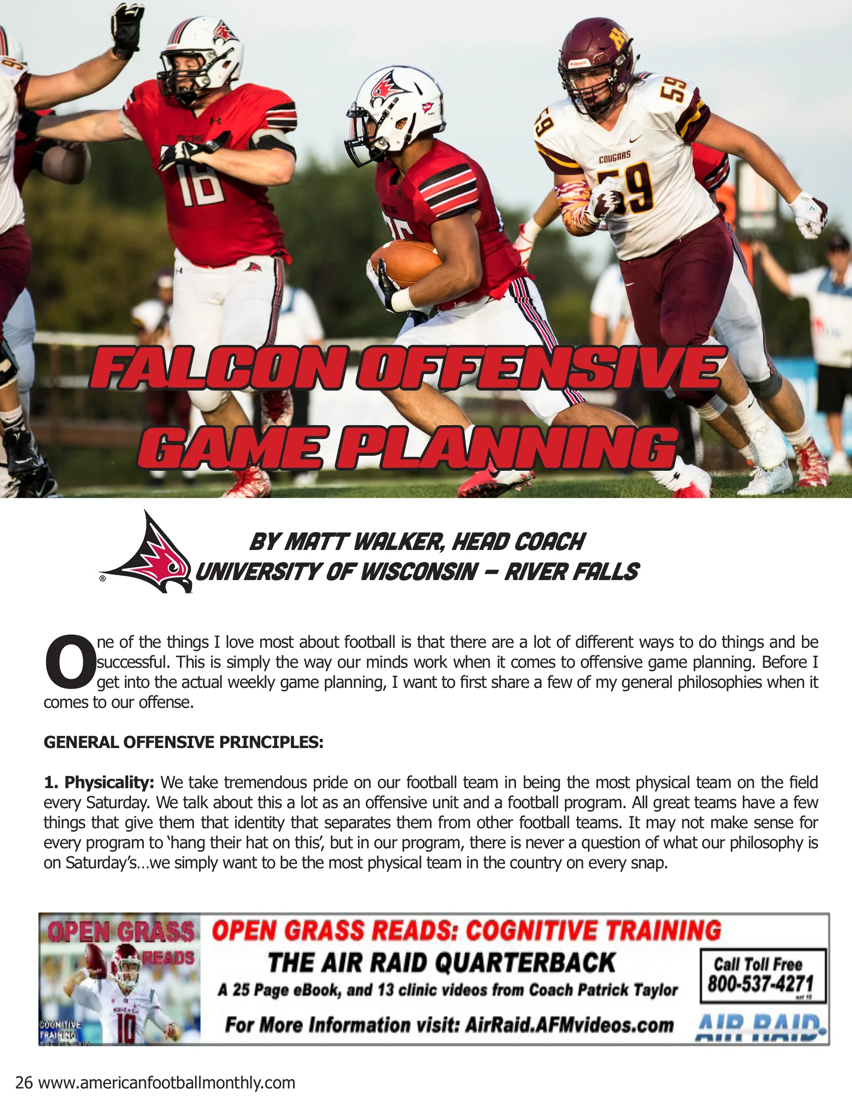 Falcon Offensive Game Planning — American Football Quarterly Vol 3 — Winter 2018, page 26