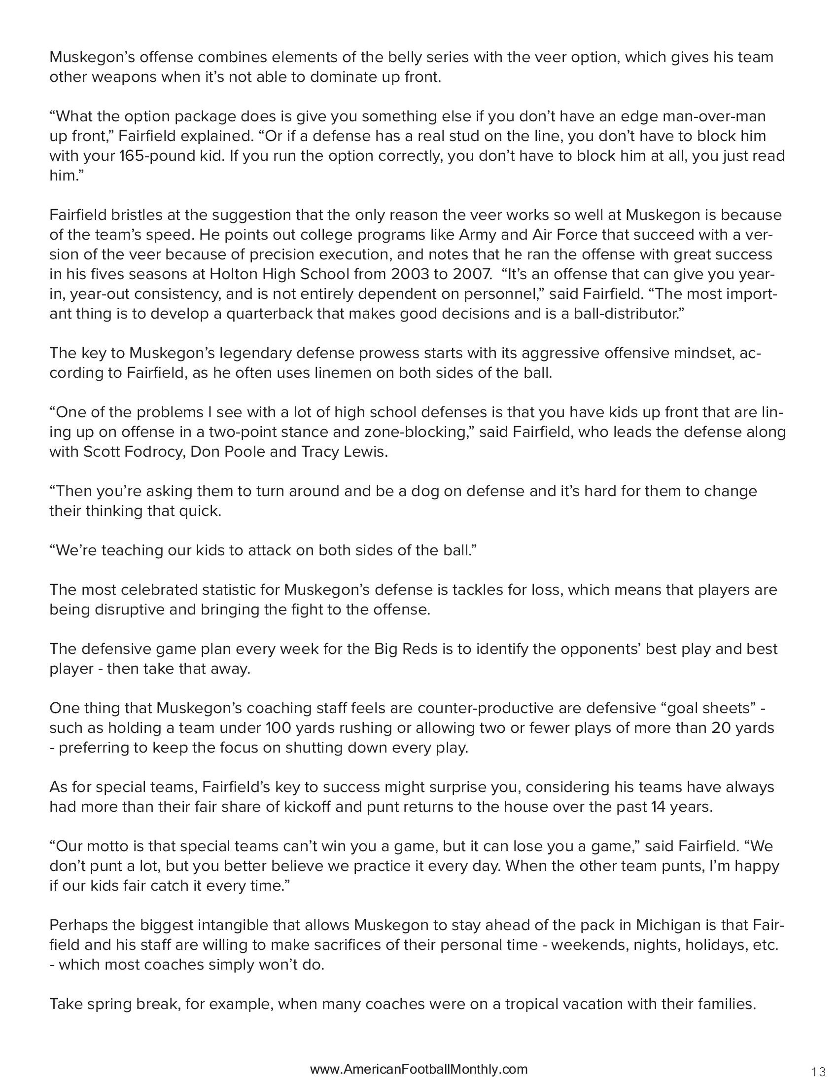 THE COUNTER — American Football Quarterly Vol 3 — Fall 2024, page 13