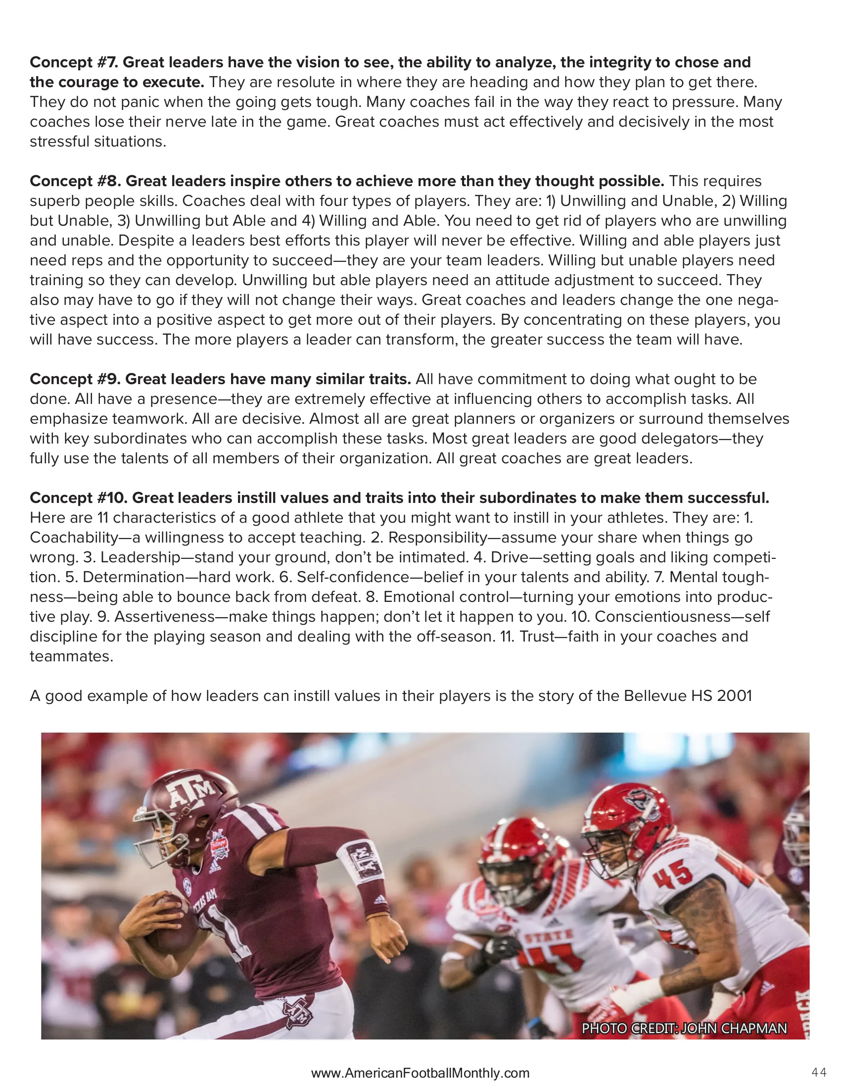THE COUNTER — American Football Quarterly Vol 3 — Fall 2024, page 44