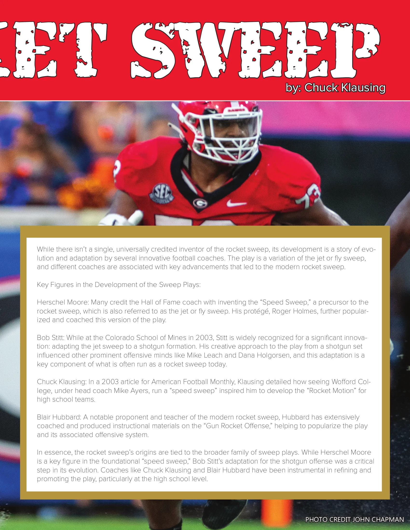 The Rocket Sweep — American Football Quarterly Vol 3 — Fall 2025, page 35