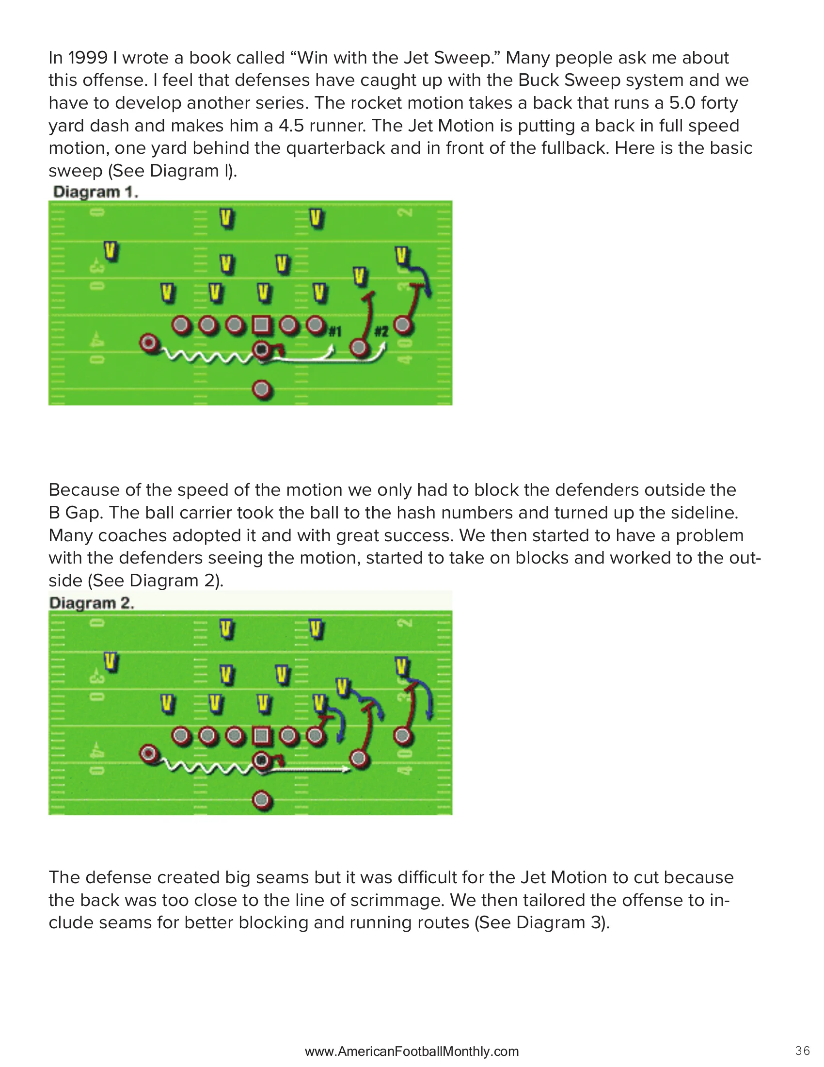 The Rocket Sweep — American Football Quarterly Vol 3 — Fall 2025, page 36