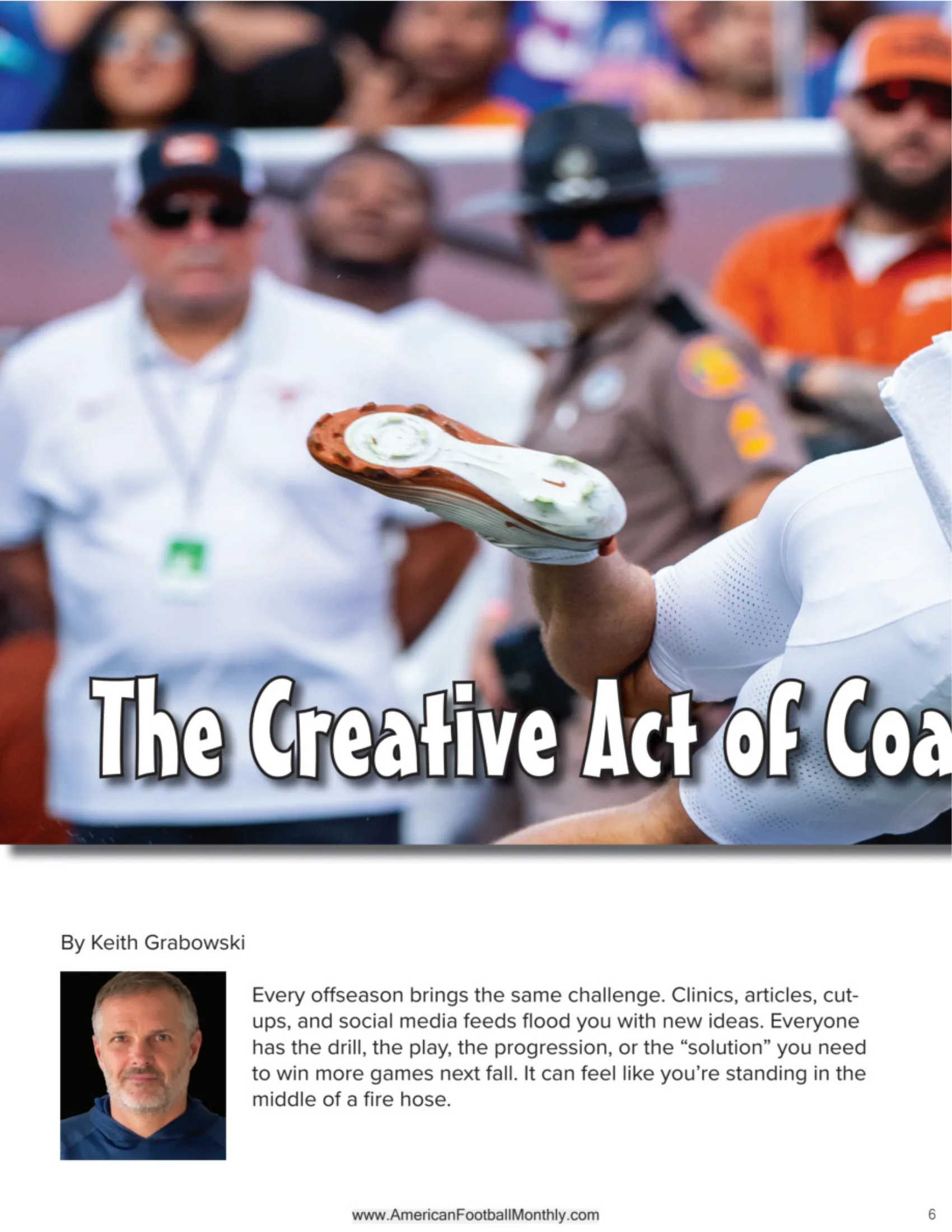The Creative Act of Coaching in the Offseason — American Football Quarterly Vol 4 — Winter 2025, page 6