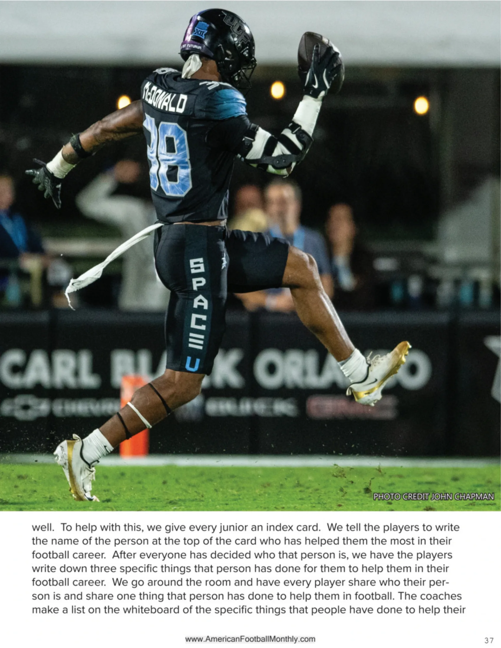 DEVELOPING SENIOR LEADERS — American Football Quarterly Vol 4 — Winter 2025, page 37